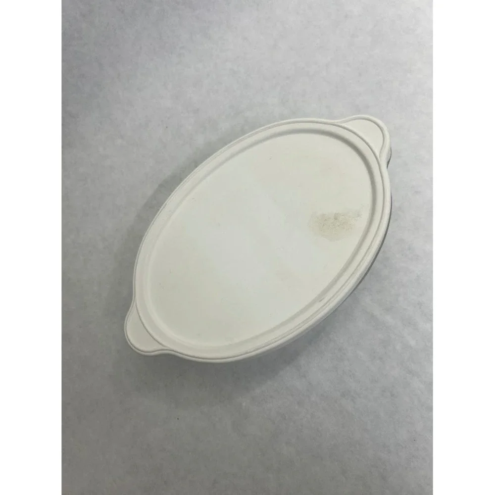 Pyrex by Corning 1.5 Cup 350ml Oval Glass Storage Dish with White Lid 729